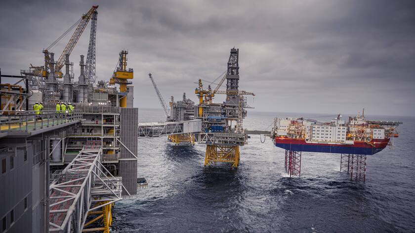 Die norwegische Erdölförderplattform Johan Sverdrup.