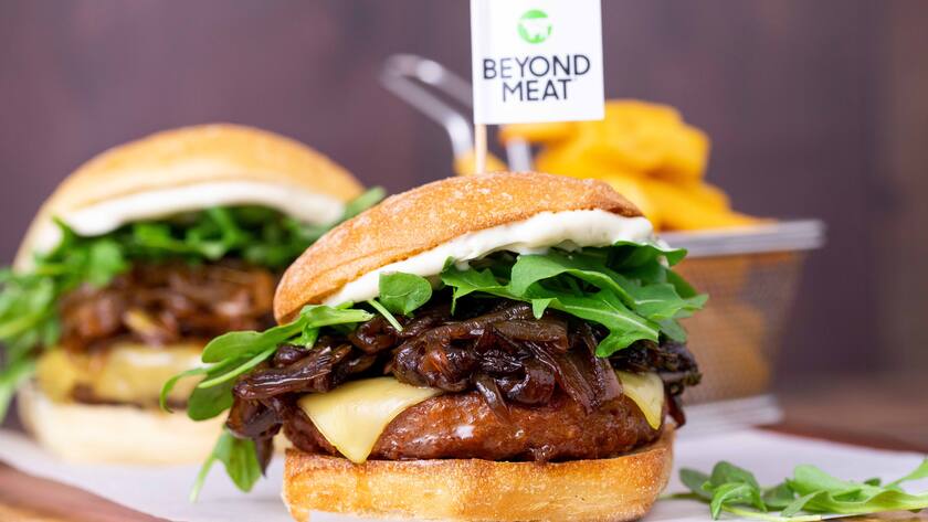 Ein Burger des Fleischersatz-Spezialisten Beyond Meat.