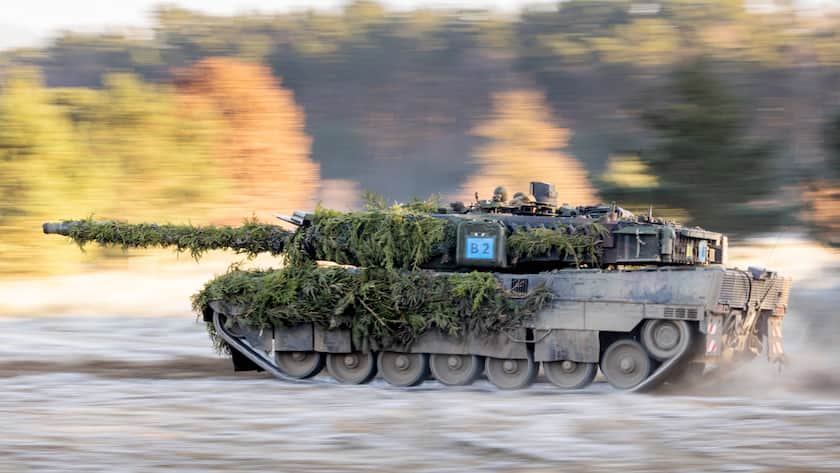 Leopard 2 Panzer in Deutschland.