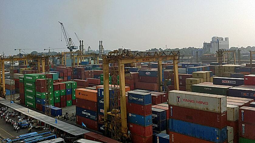 Hafen der srilankischen Hauptstadt Colombo.