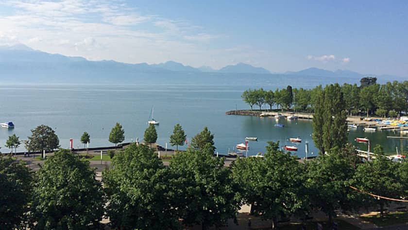 Ufer des Genfersees in Lausanne, Mai 2015.