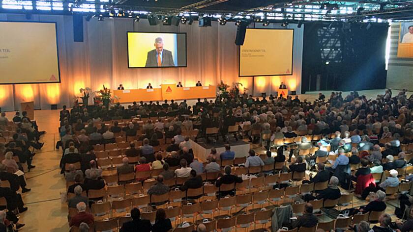 Generalversammlung der Sika AG am 14. April 2015 in der Waldmannhalle in Baar ZG.