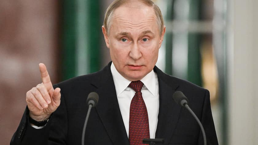 RUSSIA, MOSCOW - DECEMBER 22, 2022: Russia s President Vladimir Putin gives a news conference following a meeting of the State Council on implementing the youth policy in current conditions, at the Moscow Kremlin. Sergei Guneyev/POOL/TASS/Sipa USA Russia: News conference after Russian State Council meeting on youth policy