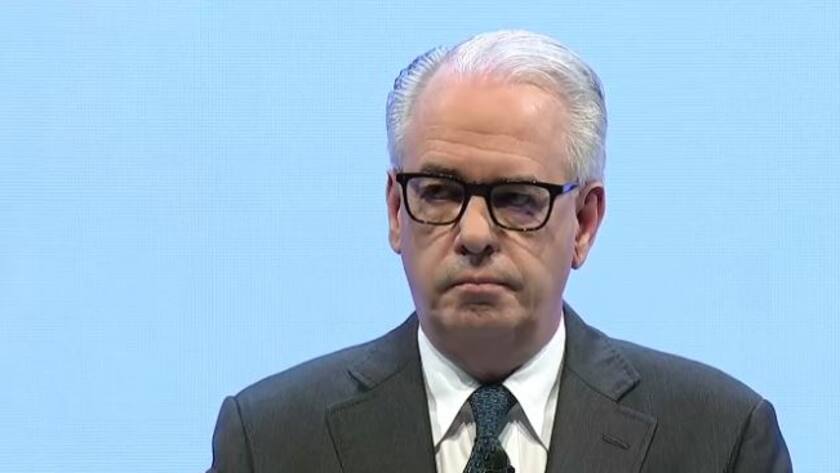 Ulrich Körner, CEO der Credit Suisse, an der letzten Generalversammlung der Bank am 4. April 2023.