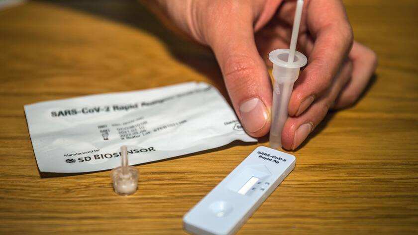 Corona-Schnelltest für zu Hause.