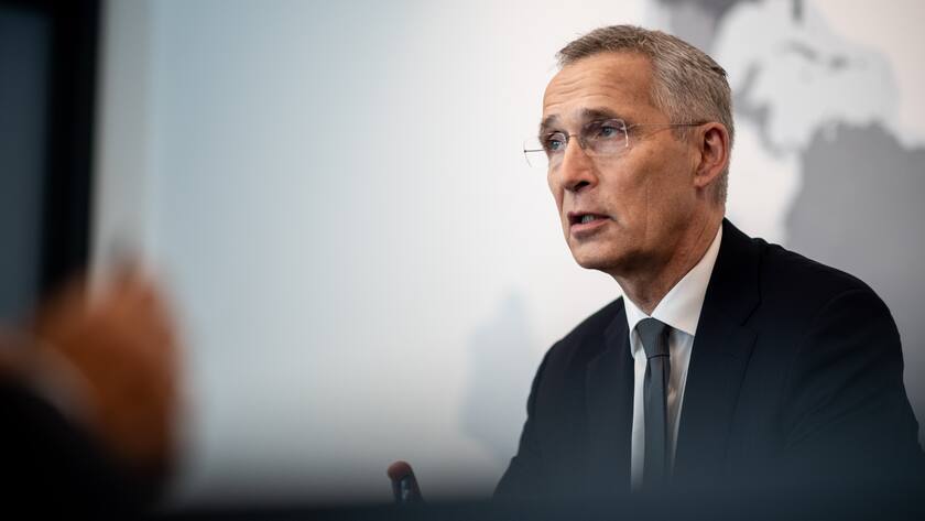 Jens Stoltenberg, Nato-Generalsekretär anlässliich eines Medientermins (2023).