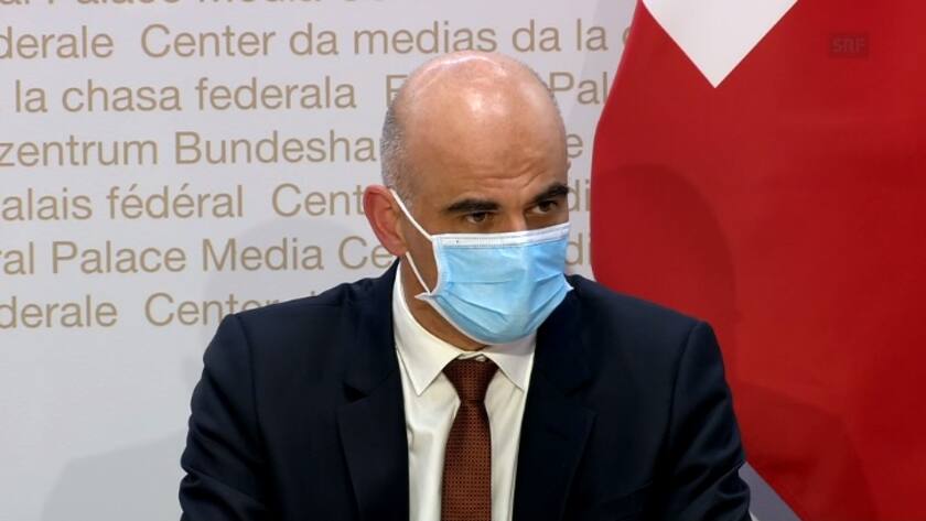 Alain Berset an der Medienkonferenz am 21.01.2020