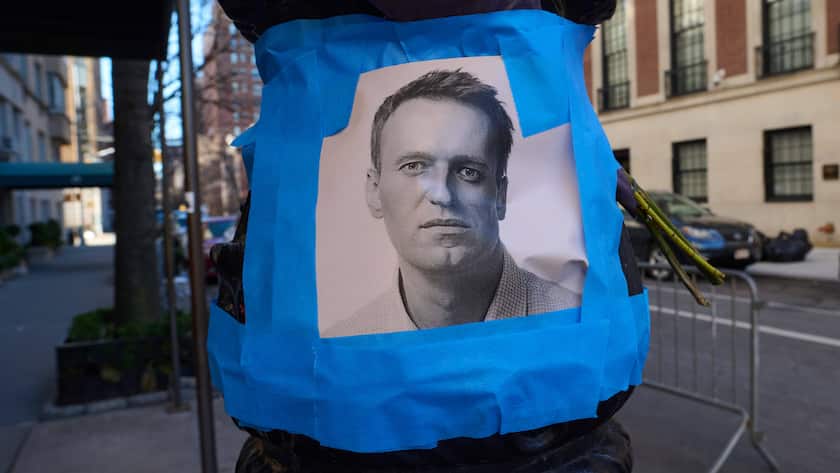 Gedenkstätte für Alexei Nawalny in New York (19. Februar 2024)