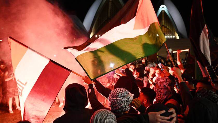Hamas-Anhänger in Sydney, Australien (2023).