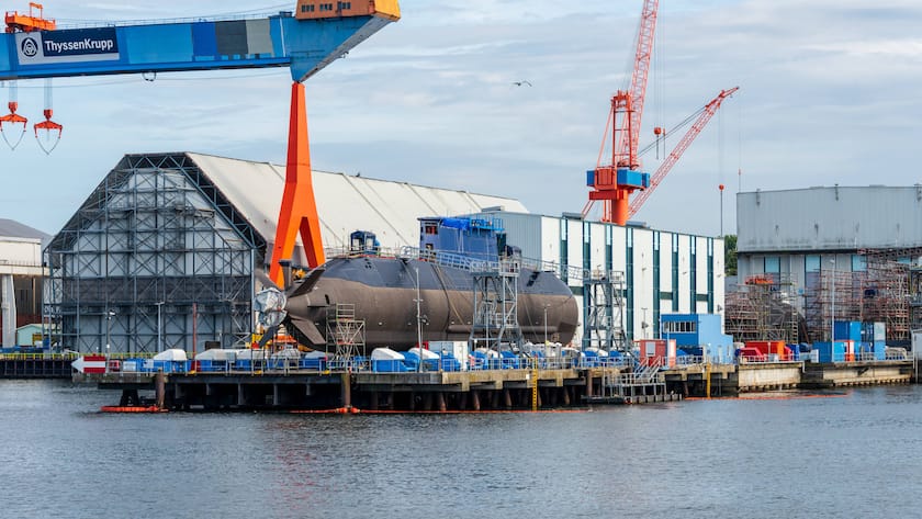 Kieler Werftanlagen der Firma ThyssenKrupp