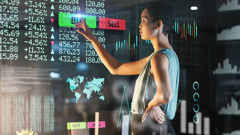 Holographische Darstellung von Börsenkursen (2024).