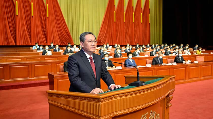 Li Qiang, Ministerpräsident Chinas, bei einem Auftritt in Peking im Dezember 2022.