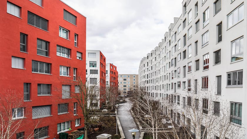 Häuser in Opfikon ZH.