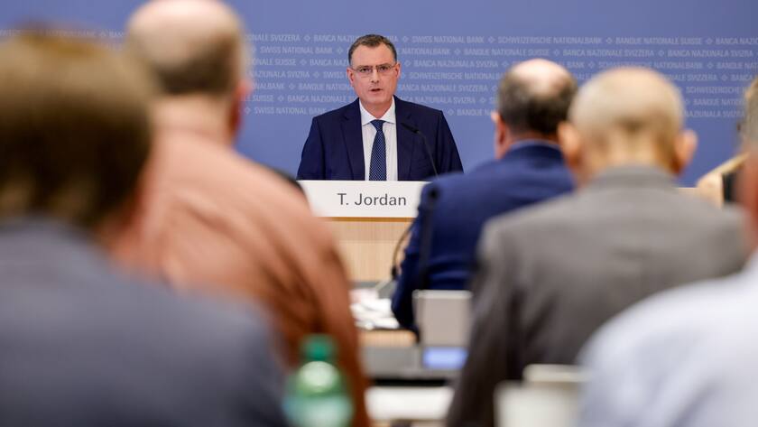 SNB-Präsident Thomas Jordan während einer Medienkonferenz der Notenbank im September 2023.