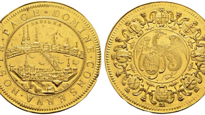 Basler Goldmünze aus dem Jahr 1700.