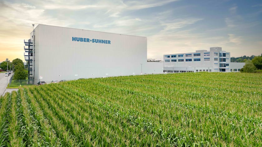 Gebäude von Huber+Suhner in Witzberg.