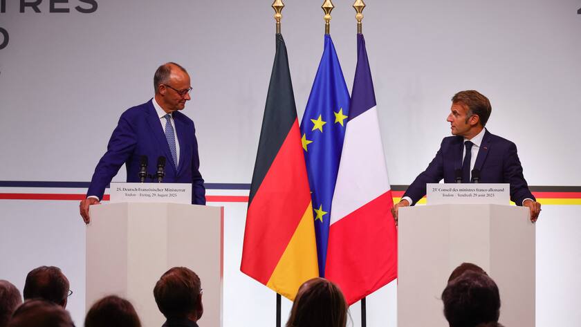 Der deutsche Bundeskanzler Friedrich Merz und der französische Präsident Emmanuel Macron bei einem Treffen Ende August 2025.