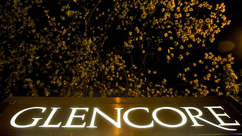 Schriftzug am Glencore-Hauptsitz in Baar.