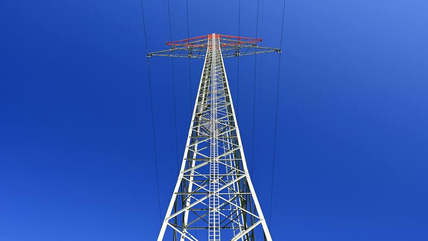 Hochspannungsmast in Deutschland.