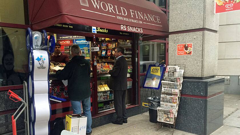 Zeitungsstand in der City of London.