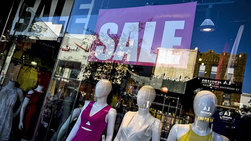 Alles muss raus: Ausverkauf in einem Shoppingcenter in den USA.