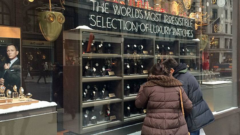 Geschäft für Schweizer Luxusuhren in der Londoner Regent Street.
