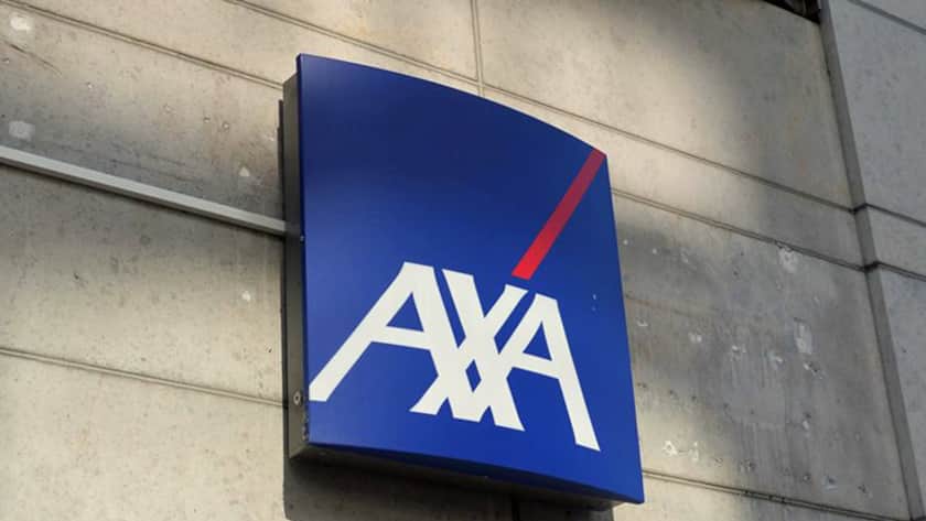 Logo des Axa-Konzerns an einem Bürogebäude in Winterthur.