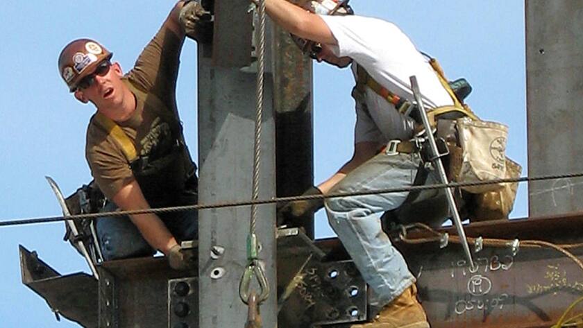 Bauarbeiter auf einer Baustelle in den USA.