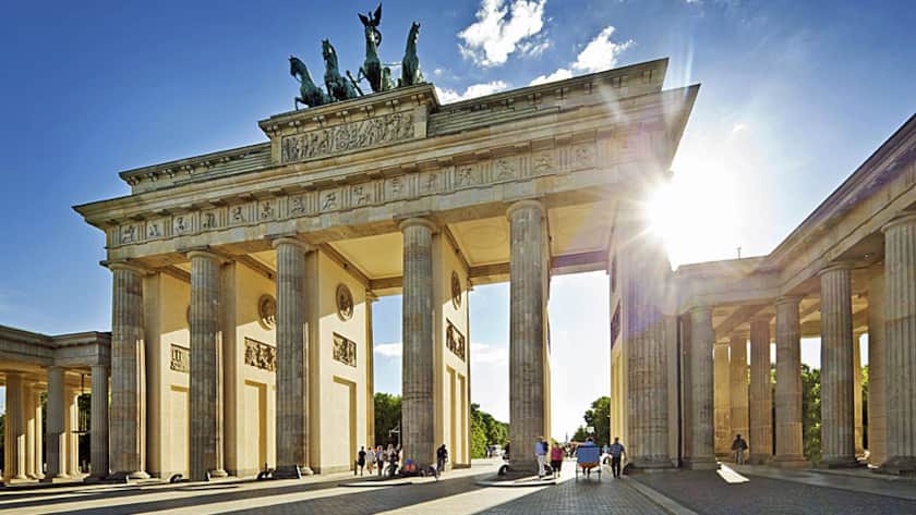 Das Brandenburger Tor in Deutschlands Hauptstadt Berlin.