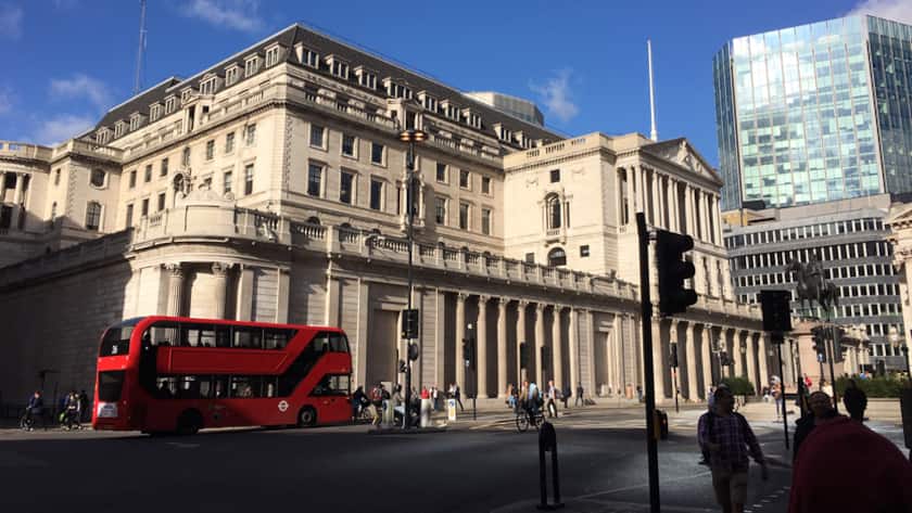 Hauptsitz der Bank of England an der Threadneedle Street in London.