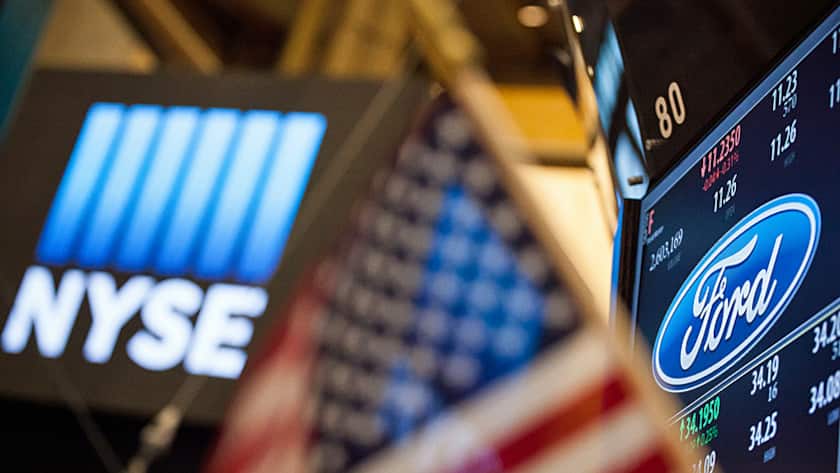 Blick auf die Anzeigetafel der Börse in New York.