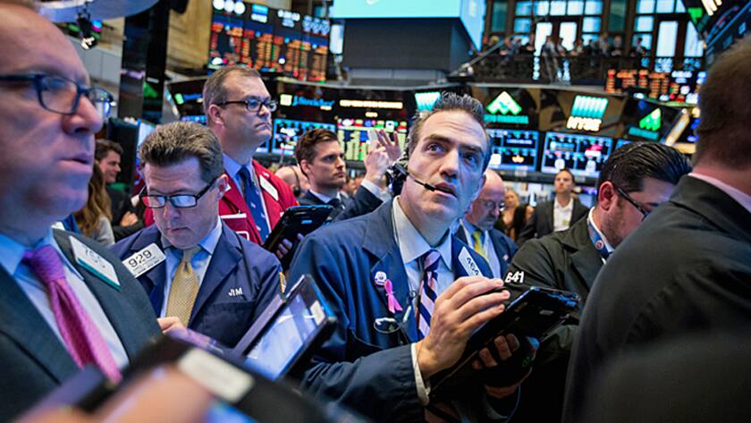 Trader in der Börse in New York.