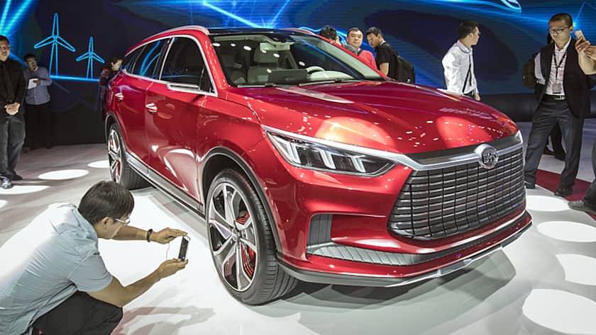Ein SUV der chinesischen Automarke «build your dream» (byd).