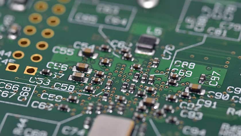 Nahaufnahme eines Computerchips.