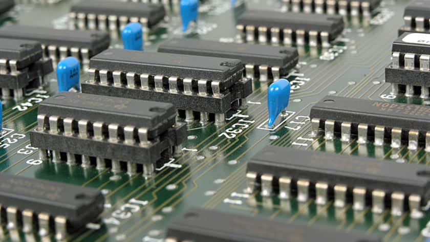 Aus dem Innenleben eines Computers.