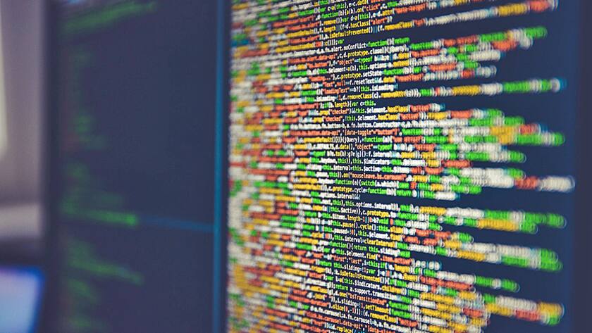 Codes einer Computersoftware.