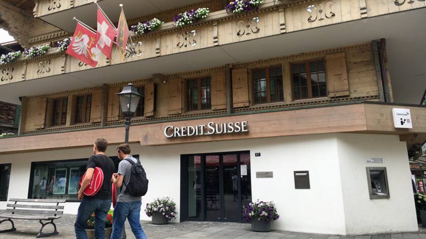 Niederlassung des CS-Private-Bankings im Berner Nobelferienort Gstaad.