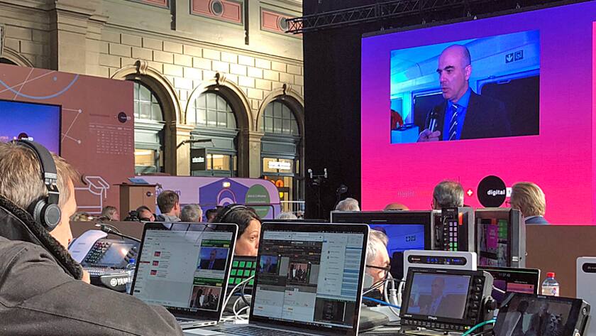 Bundespräsident Alain Berset am 2. Schweizer Digitaltag im Hauptbahnhof Zürich (25.10.2018).