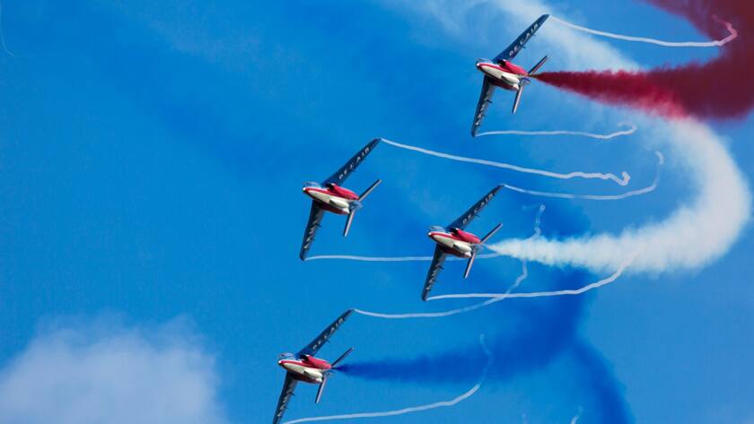 Kunstflugstaffel der «Patrouille de France».