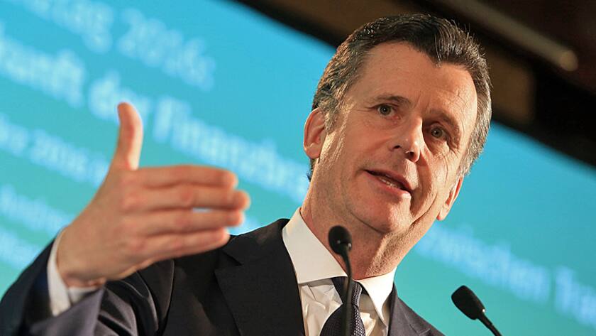 Philipp Hildebrand, vice chairman of BlackRock Inc., speaks during the Sueddeutsche Zeitung finance day conference in Frankfurt, Germany, on Wednesday, March 2, 2016.