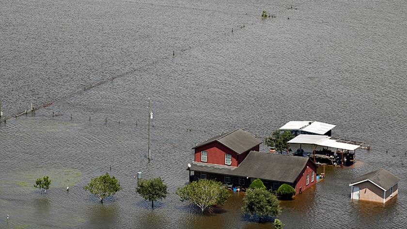 Ein Überschwemmtes Gebiet in Texas nach dem Sturm «Harvey» im Sommer 2017.