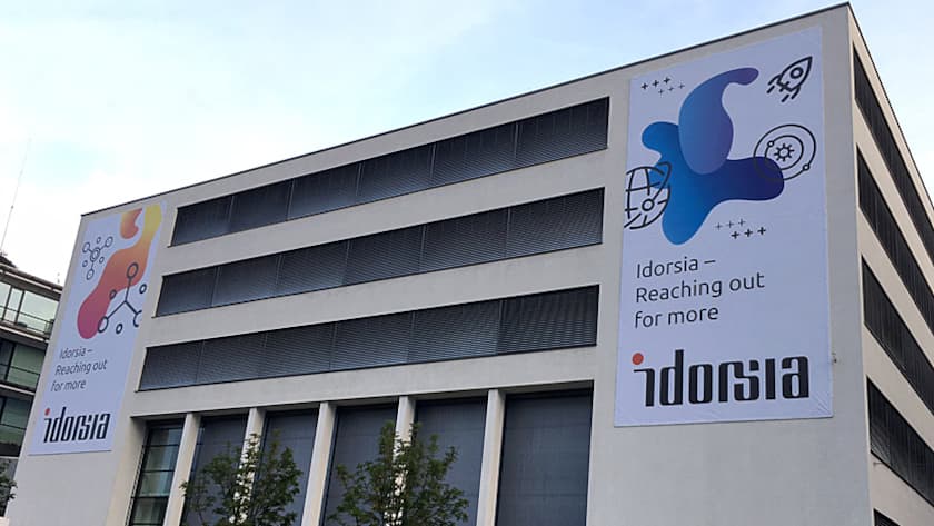 Der Idorsia-Firmensitz in Allschwil am Tag des Börsengangs (16.6.2017).