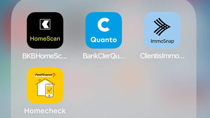 Derzeit sind in der Schweiz vier Apps zur Bewertung von Immobilien auf dem Markt.