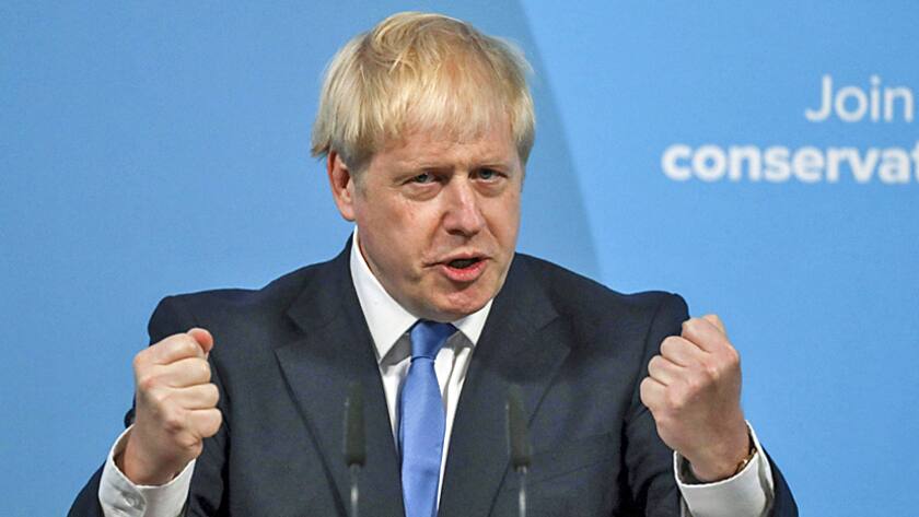 Der neue Premierminister Grossbritanniens: Boris Johnson, bei seiner Ansprache nach der Bekanntgabe seines Sieges in der Wahl zum Chef der Konservativen Partei (23.7.2019).