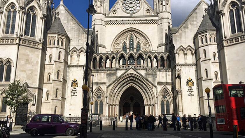 Die Royal Courts of Justice in London, das oberste Berufungs- und Zivilgericht von England und Wales.