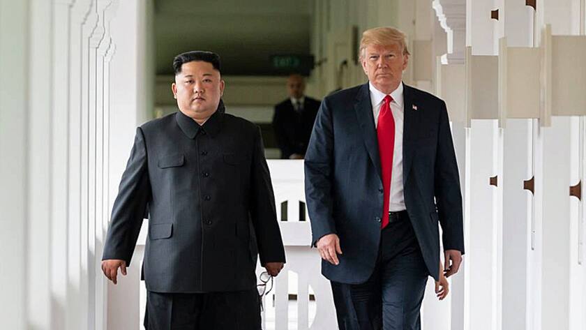 Nordkoreas Diktator Kim Jong Un am Gipfeltreffen mit US-Präsident Donald Trump im Juni 2018.
