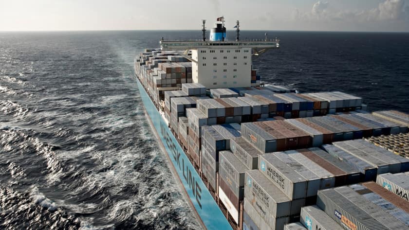 Ein Frachtschiff von Maersk aus Kopenhagen, der grössten Reederei der Welt.