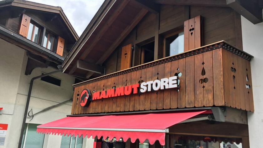 Outdoor-Bekleiungsgeschäft in Grindelwald: Die Marke Mammut ist ein Teil des Conzzeta-Konzerns.