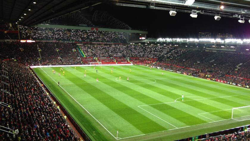Das Stadion Old Trafford in Manchester.
