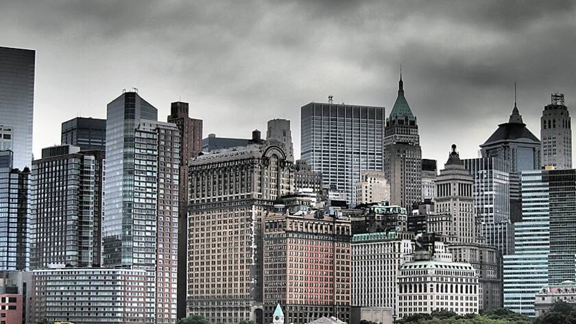 Blick auf Manhatten, New York.